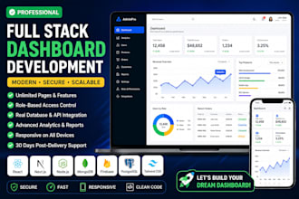 design and build a mobile responsive saas admin panel