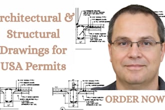 do architectural and structural drawings for USA permit