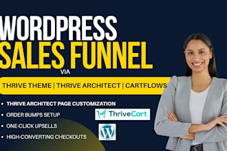 build high converting wordpress sales funnel via cartflows and thrive architect
