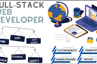 full stack web developer for custom website development, website development