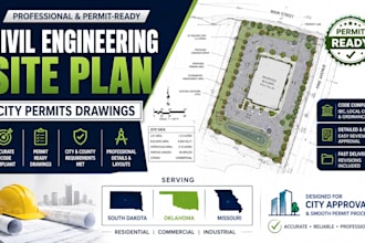 civil engineering site plan city permits drawing south dakota oklahoma missouri