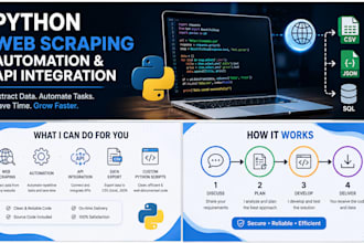 python web scraping python automation and API integration