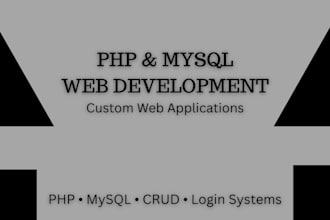 develop a PHP mysql web application