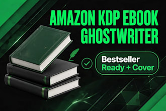 write your amazon kdp ebook with cover ready to publish