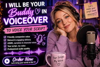be your buddy in female voiceover, soft whispers, erotic a cute anime nsfw voice