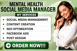 be your social media marketing manager mental health therapy counseling SMM