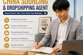 be your china sourcing agent, dropshipping agent, product sourcing from alibaba