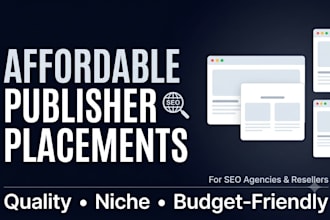provide affordable publisher placements for SEO agencies
