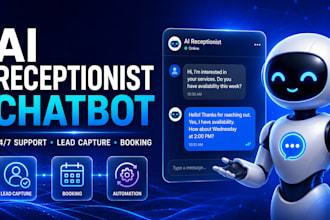 build an ai receptionist chatbot and n8n automation