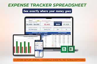 create an expense tracker spreadsheet in excel or google sheets