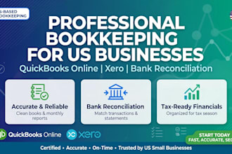 do bookkeeping in quickbooks online and xero for US businesses