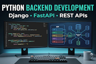 develop python django fastapi backend and rest apis