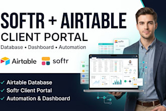 build a softr client portal with airtable database and automation