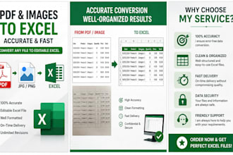 convert PDF and images to excel accurately