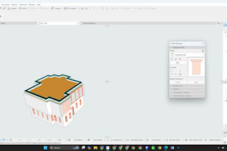 do 3d cgi for an apartment exterior and interior using a paraphet wall