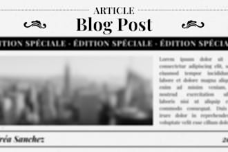 write articles and blog posts