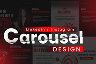 create scroll stopping social media carousel post design, ig and linkedin post