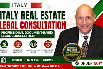 assist with italy  real estate law matters and legal documents