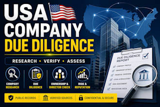 conduct USA company due diligence as your research consultant
