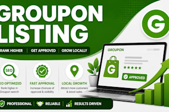 do SEO optimized groupon product listing for local business