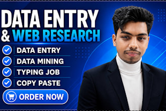 do online reasearch and data entry for you