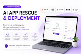 be your replit app developer fix vibe coded app v0 developer vibe coding expert