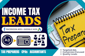 generate income tax leads with facebook and google ads