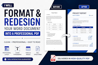 format and redesign your word document into a professional PDF