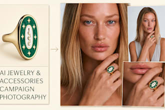 create ai jewelry and accessories campaign photography