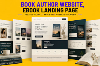 design ebook website, book author website, author website, author landing page