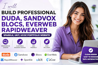 build duda sandvox blocs ukit ucoz everweb rapidweaver sparkle portfolio website