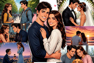 turn your real love story into a cinematic romantic comic book