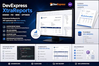 design fix and bind devexpress xtrareports using sql
