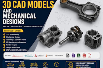 create 3d cad models and mechanical designs