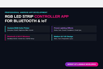 develop rgb led strip controller app for bluetooth and iot