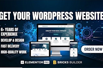 build a custom wordpress website using bricks builder or elementor pro