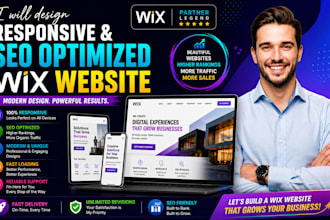 design responsive and SEO optimized wix website