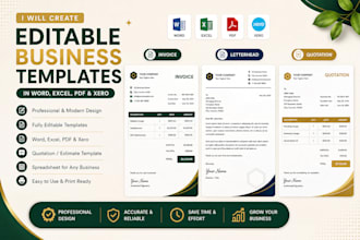 do editable invoice templates letterhead pricelists quotations in word excel pdf