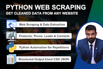 do python web scraping, data scraping and python automation