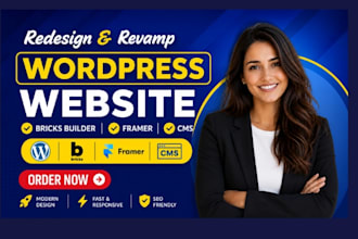 redesign wordpress website using bricks builder framer website redesign cms