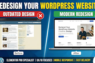 redesign the elementor wordpress website into a modern, high conversion layout