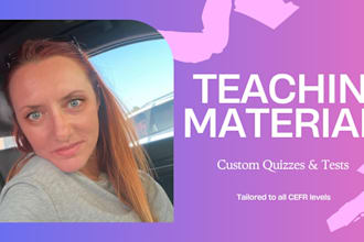 create custom english worksheets, quizzes, study materials
