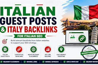 build italian guest post and italy backlinks for italian SEO