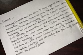 handwrite your text in beautiful natural handwriting
