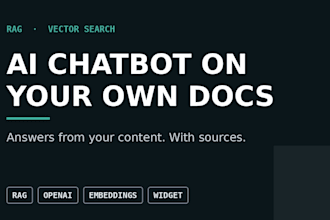 build a rag ai chatbot trained on your documents and website data