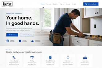 create a modern website for handymen and electricians