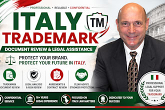 assist with italian trademark matters and document review