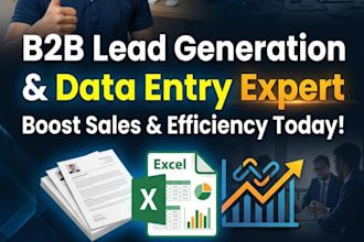 do linkedin lead generation,b2b data entry,and web research