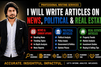 write news, politics and current affairs articles