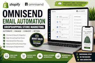 setup omnisend shopify email automation and dropshipping shopify store marketing